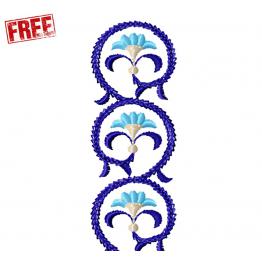 Cornflower flower. Free Machine Embroidery Design #f320