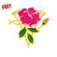 Red Rose. Free Machine Embroidery Design #f323