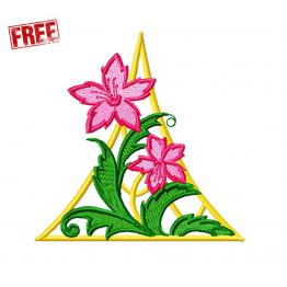 Безкоштовний дизайн вишивки. Квітка, декоративний елемент #f334