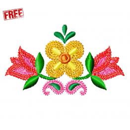 Floral ornament. Free machine embroidery design #f0343