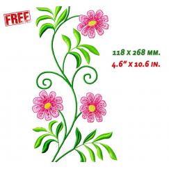 Квітковий орнамент. Безкоштовний дизайн машинної вишивки #f0349