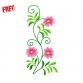 Floral ornament. Free machine embroidery design #f0349