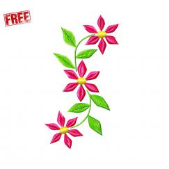 Flower red. Free machine embroidery design #f0375