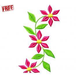 Flower red. Free machine embroidery design #f0375