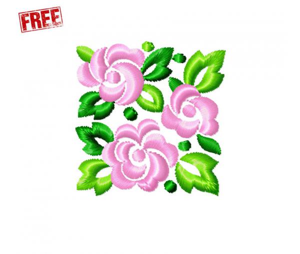 Floral ornament. Free machine embroidery design #f0378
