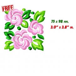 Floral ornament. Free machine embroidery design #f0378
