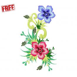Бесплатный дизайн для машинной вышивки, цветок #0001