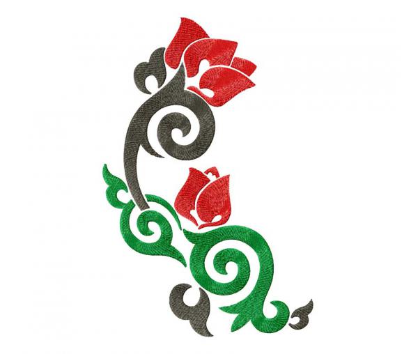 Blume "Rote Tulpe" Freies Design #0218