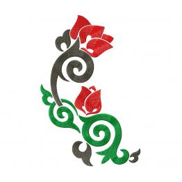 Цветок "Красный тюльпан" Бесплатный дизайн #0218