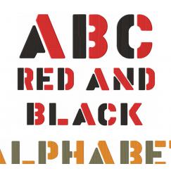 Englisches Alphabet, Stickdesign #f001
