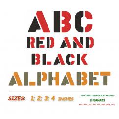Englisches Alphabet, Stickdesign #f001