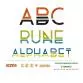 Английский алфавит. "Runa alphabet" #002