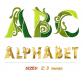Floristic, English alphabet. "Maple leaf" #098