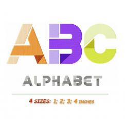 English alphabet, embroidery design #f099