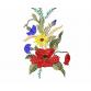 Free Design for Machine Embroidery, Poppy Floral Ornament, #0003