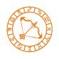 Zodiac sign Sagittarius. Machine Embroidery design #0041