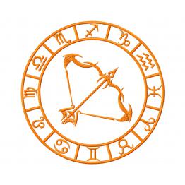 Signe du zodiaque Sagittaire. Motif de broderie Machine # 0041