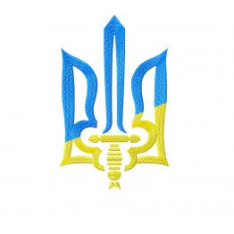 Wappen von Ukraine Trizub, Maschinenstickerei-Design #NH_0022-1