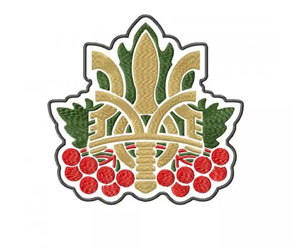 Chevron Trident Viburnum.. Machine embroidery design #NH_0022-16