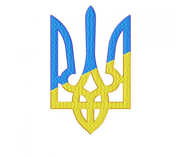 Украинский Тризуб, дизайн машинной вышивки #NH_0022-3