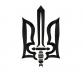 Dreizack-Wappen der Ukraine, Maschinenstickerei-Design #NH_0022