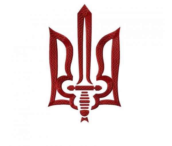 Armoiries du trident d'Ukraine, motif de broderie machine #NH_0022