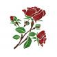 Красная роза - стилизованная #0029