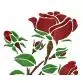 Rose rouge - stylisée #0029