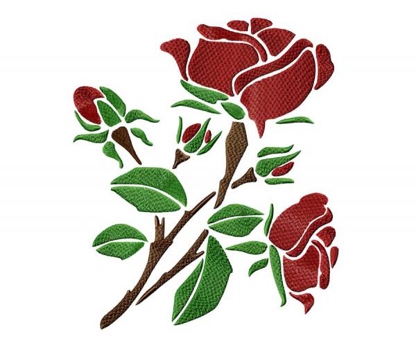 Rose rouge - stylisée #0029