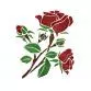 Rose rouge - stylisée #0029