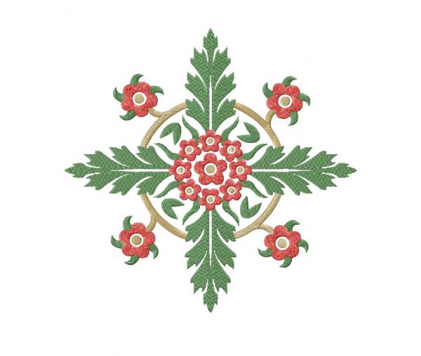 Symmetrical floral ornament #0043