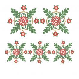 Симметричный цветочный орнамент #0043