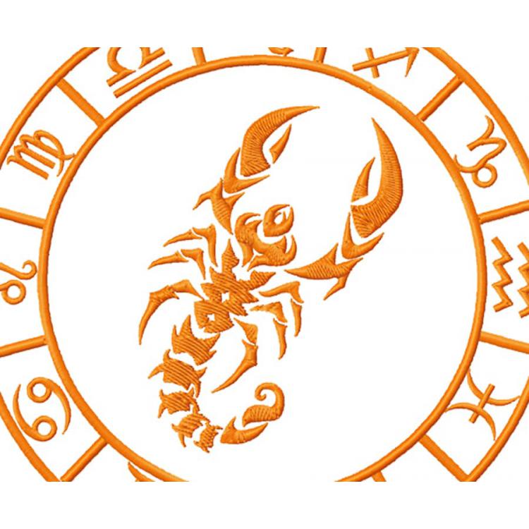 Zodiac Sign Scorpio Machine Embroidery Design 3 Sizes 4 X 4-inch Hoop, 5 X  7-inch Hoop -  Israel
