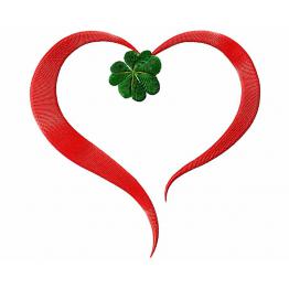 St.Patrick 's Day. Heart and Clover #0047