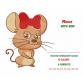 Maus mit einem Bogen Free Design #0048