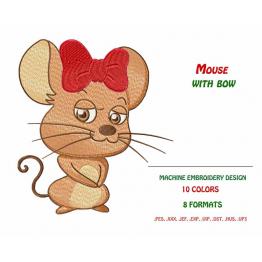 Maus mit einem Bogen Free Design #0048