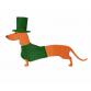 Machine Embroidery design. ST. Patrick's Day. Dachshund dog Patrick. Instant download
