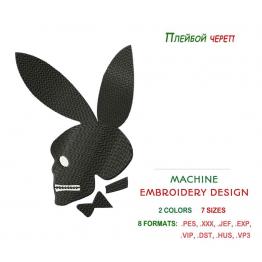 Плейбой, ушастый кролик - дизайн вышивальный #0075_3