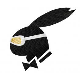 Playboy is a motorcyclist. Embroidery files. Free sample #0075_8