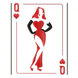 Dame, Spielkarte. 3 Größen #77