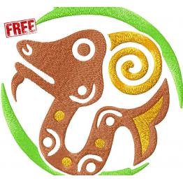 Безкоштовний дизайн знак зодіаку Козеріг "Ацтеки" #104