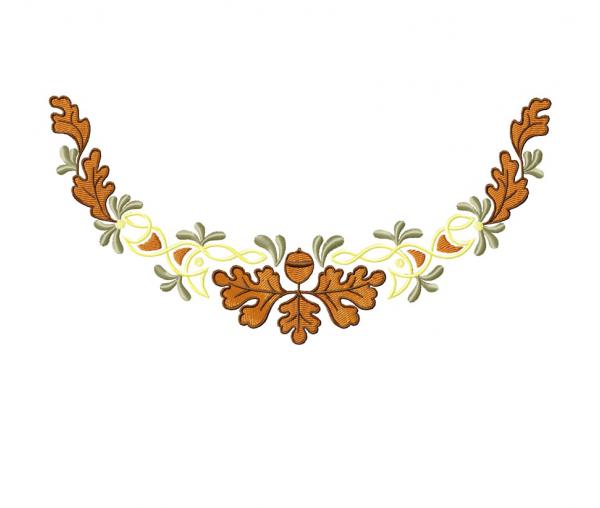 Ornament, Eichenblätter und Eichel #0183