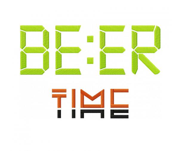 "Beer time". Machine embroidery design. 4 sizes #186