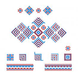 Collection of embroidery designs. Ethnic patterns #0190