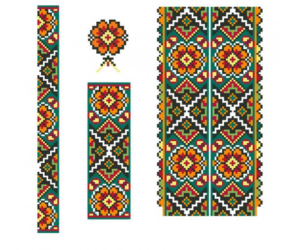 Український національний візерунок. Дизайн машинної вишивки #213