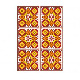 Ukrainian ornament. Machine embroidery design in cross stitch #0221