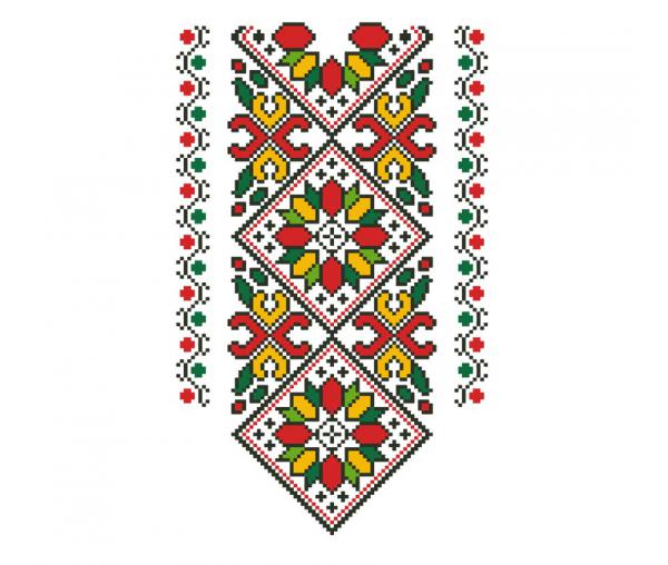 Ukrainische Volksverzierung. Maschinenstickerei-Design #225