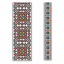 Ukrainian ornament. Machine embroidery design in cross stitch #232