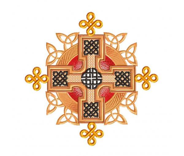 Ornement celtique, motif de broderie symétrique #0235