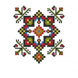 Ukrainian ethnic ornament, cross stitch blouse design #243_2